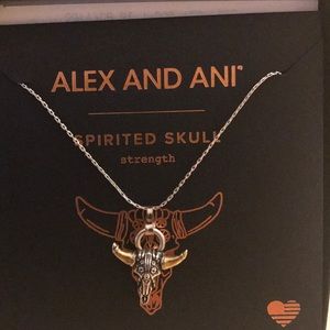 ALEX AND ANI Spirited Skull Necklace